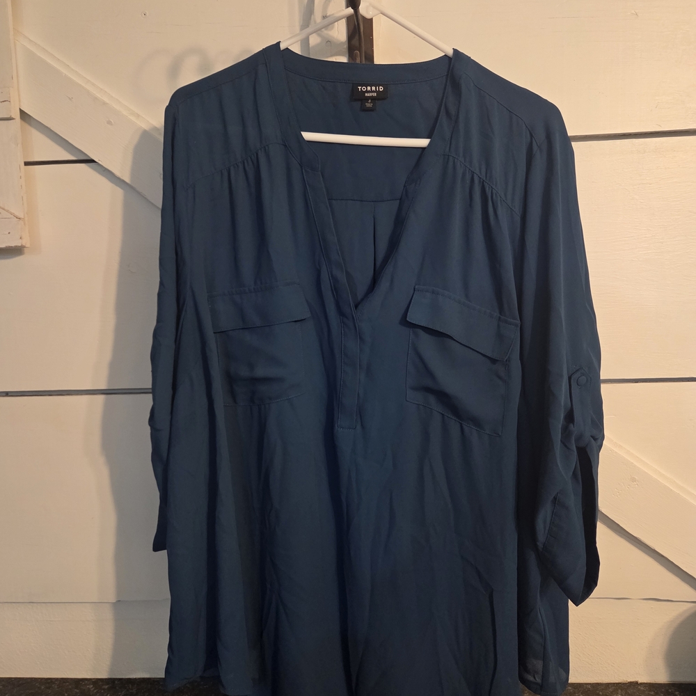 Torrid Blue Women's Top Worn 1 Time